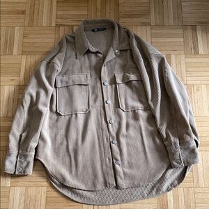 Oversized Tan Corduroy Jacket